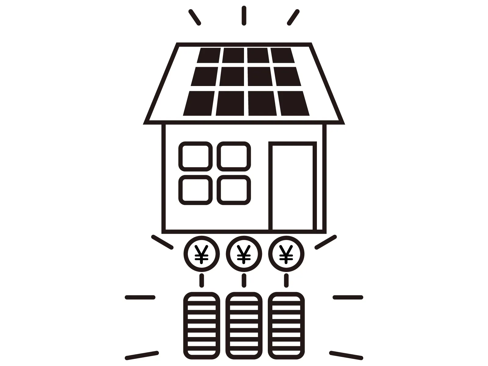 太陽光ソーラーパネルの売電の仕組みと、FIT制度による一定期間の買取価格維持